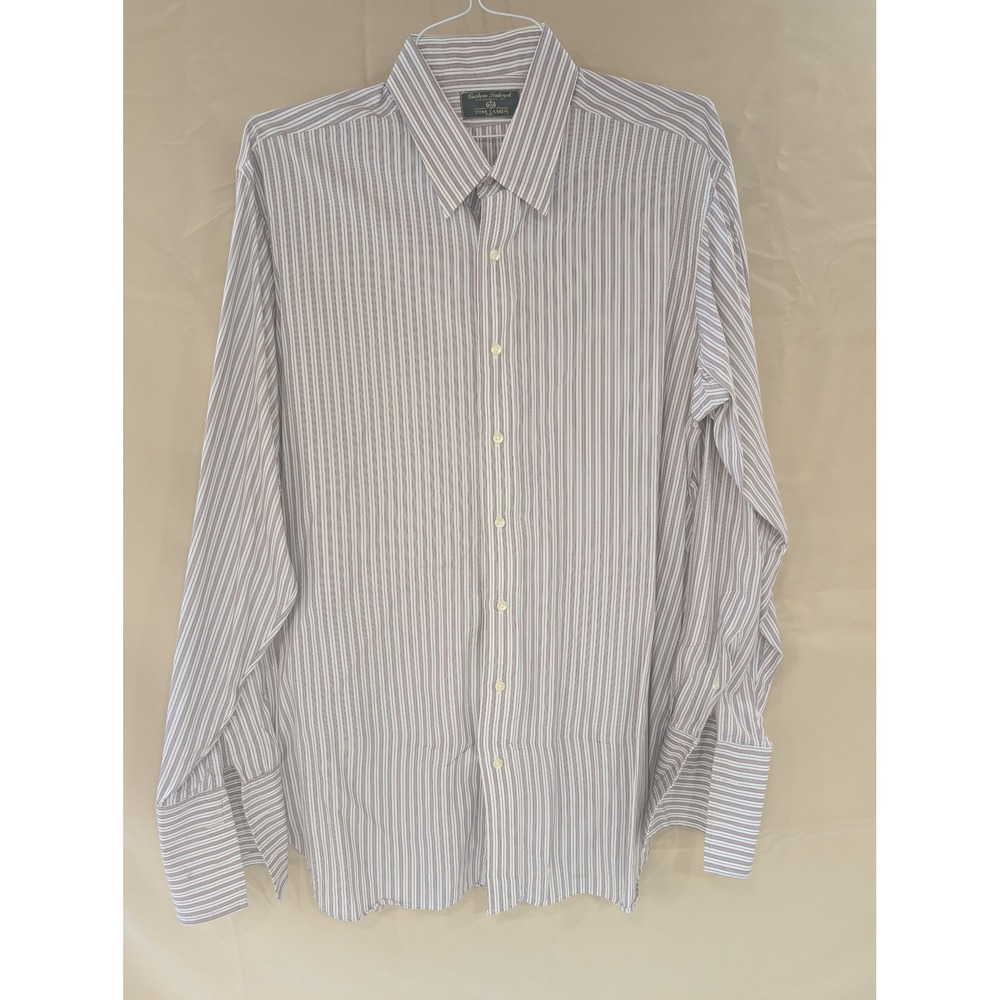 Tom James Custom‎ Tailored Striped Long Sleeve Dress Shirt 16.5 / 39